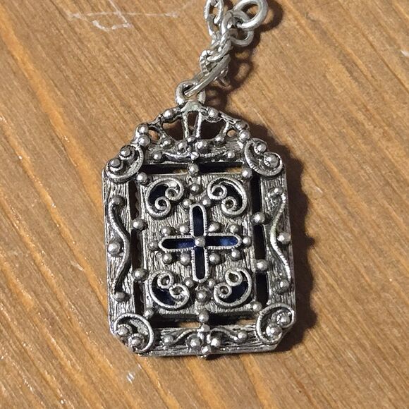 Sarah Coventry Roman Holiday Reversable Pendant Necklace Chain, Vintage 1970s - Picture 6 of 7